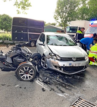 POL-ME: Trike-Fahrer bei Zusammenstoß schwer verletzt – 2505111