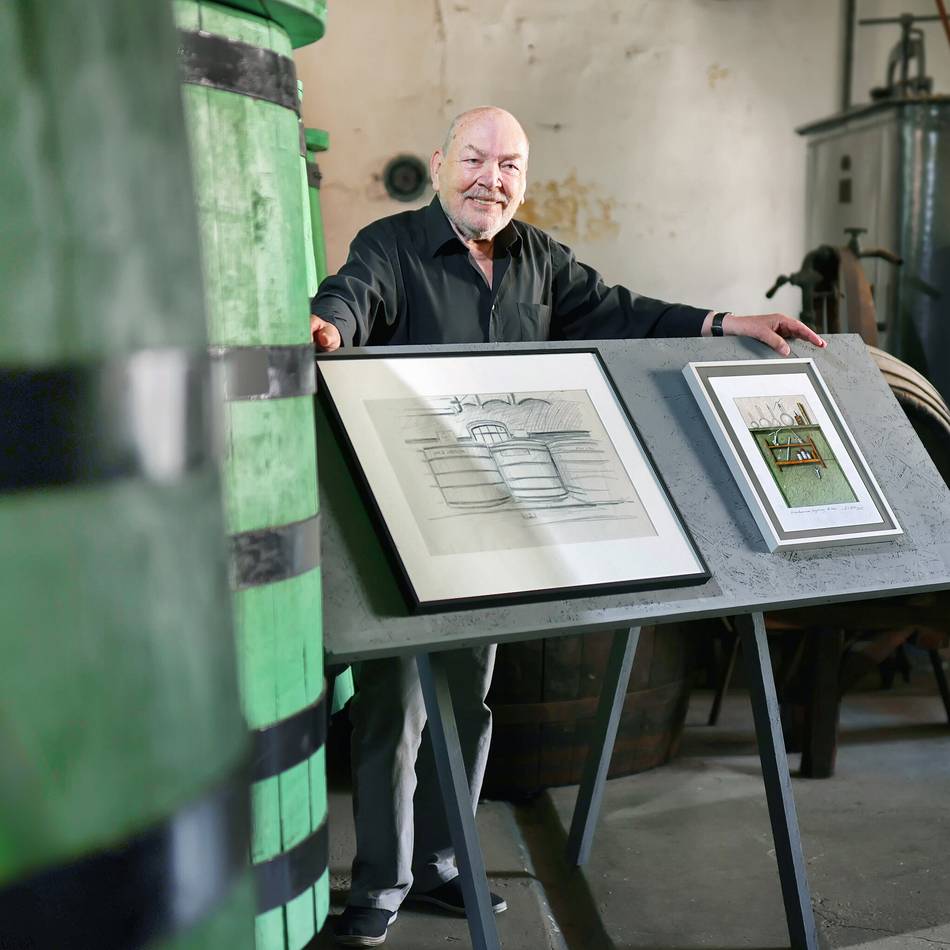 Fabry-Museum zeigt „Die gezeichnete Brennerei“: Ein Industriedenkmal mit feinem Strich gezeichnet