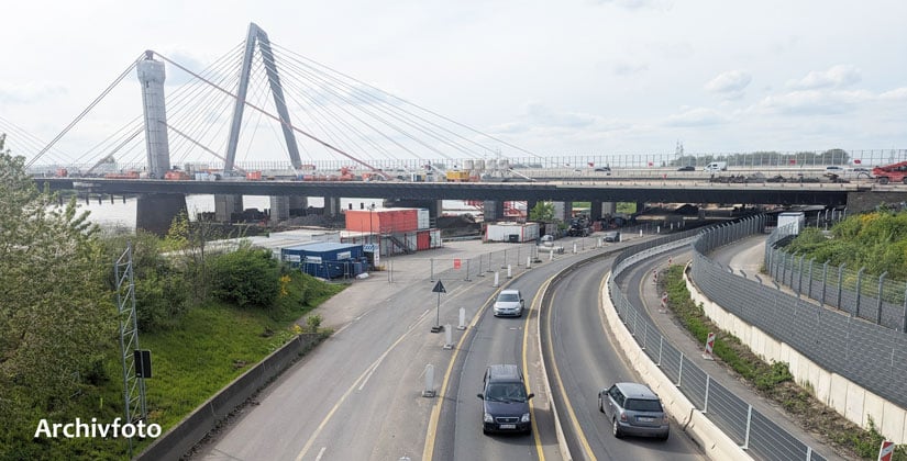 Baustelle Leverkusener Brücke: Wichtiges Verbindungsstück wird freigegeben